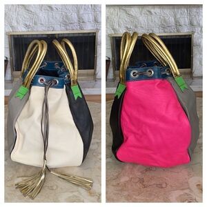 Rare Meredith Wendell Leather Bucket Bag